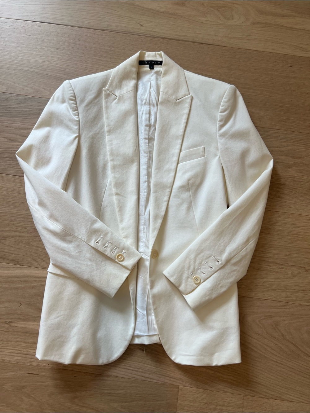 Theory Cream Women's Single-Button Blazer